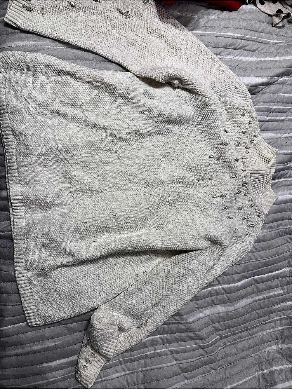 White Embellished Sweater